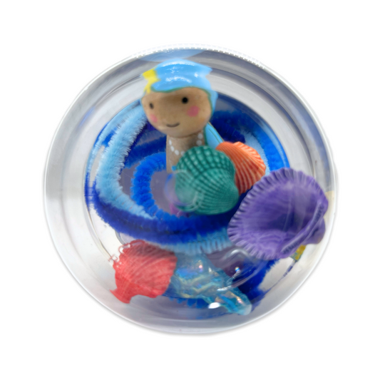 Mini mermaid with sea shells and pipe cleaners