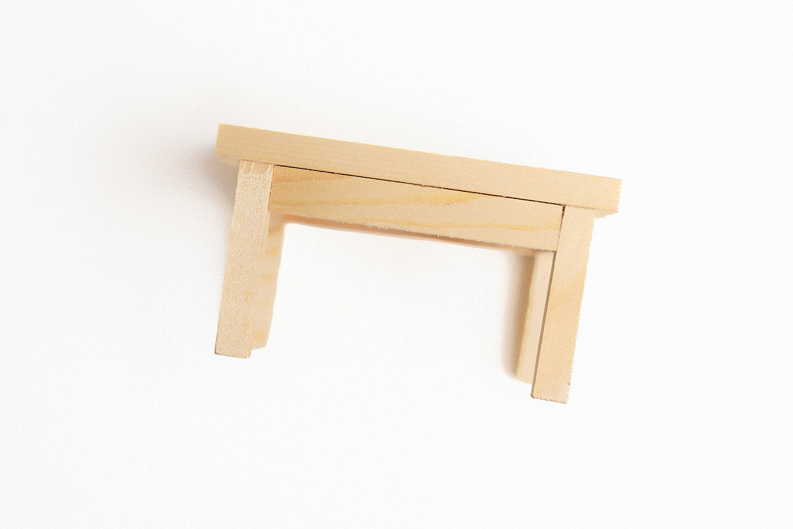 mini wooden picnic table