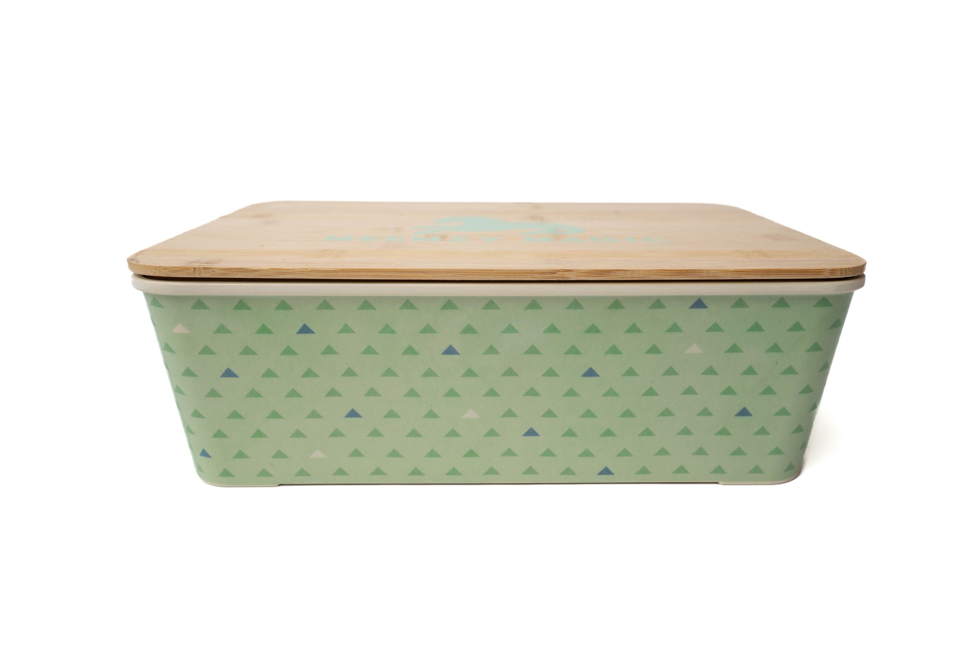 Green bamboo bento storage box
