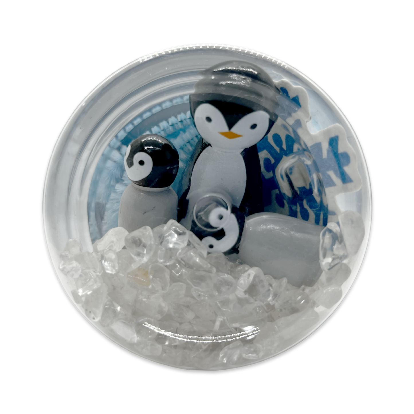 penguin mini travel kit with dad penguin and 2 baby penguins