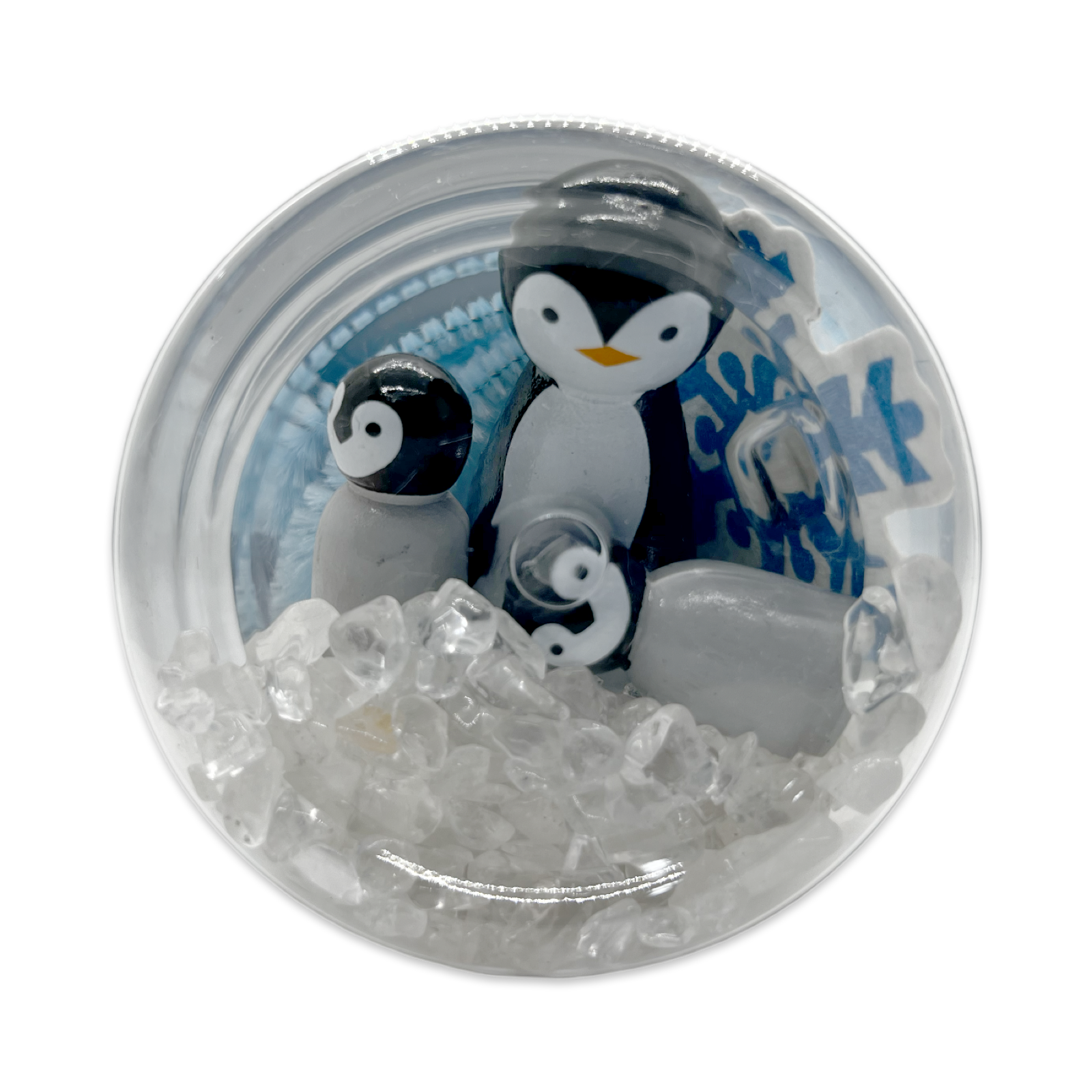penguin mini travel kit with dad penguin and 2 baby penguins