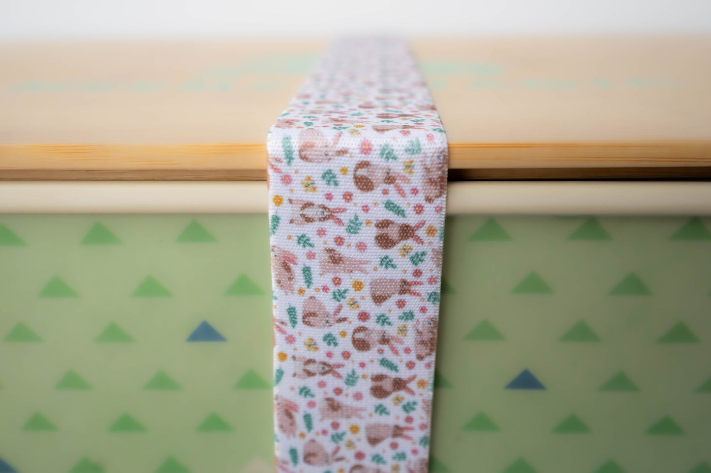 Close up of bunnies on spring band