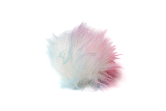 Faux fur pompom with pastel tips