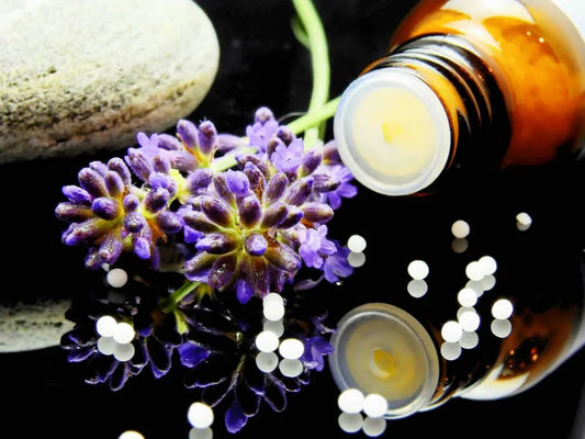 Lavender and essential oils for peaceful sleep.