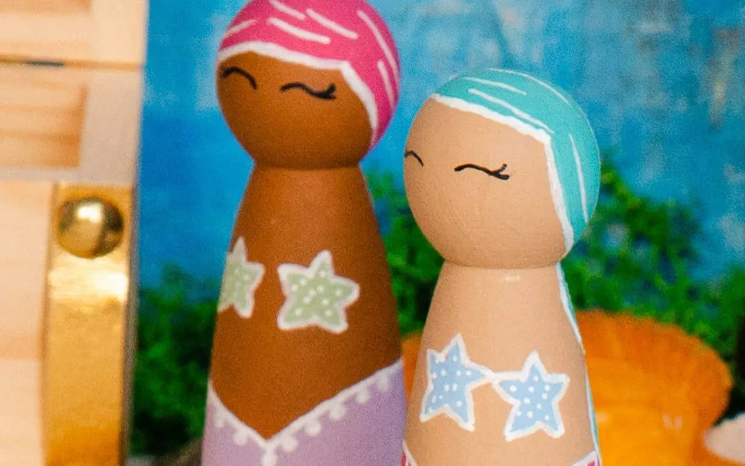 hand painted mermaid dolls from meemzy magic mermaids explore sensory kit 