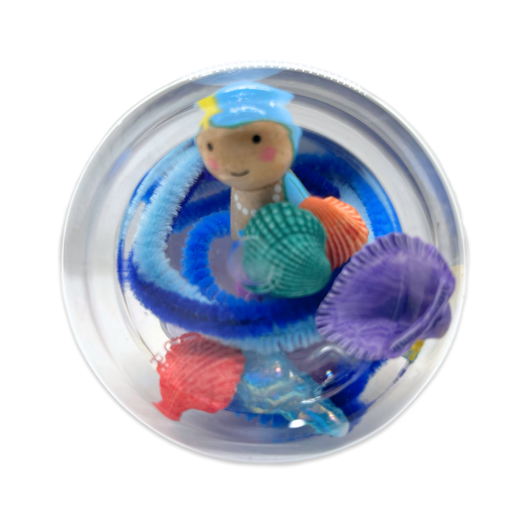 Mini mermaid with sea shells and pipe cleaners