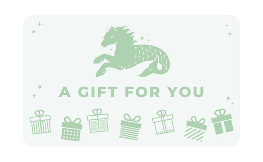 Gift card design with presents and "a gift for you"
