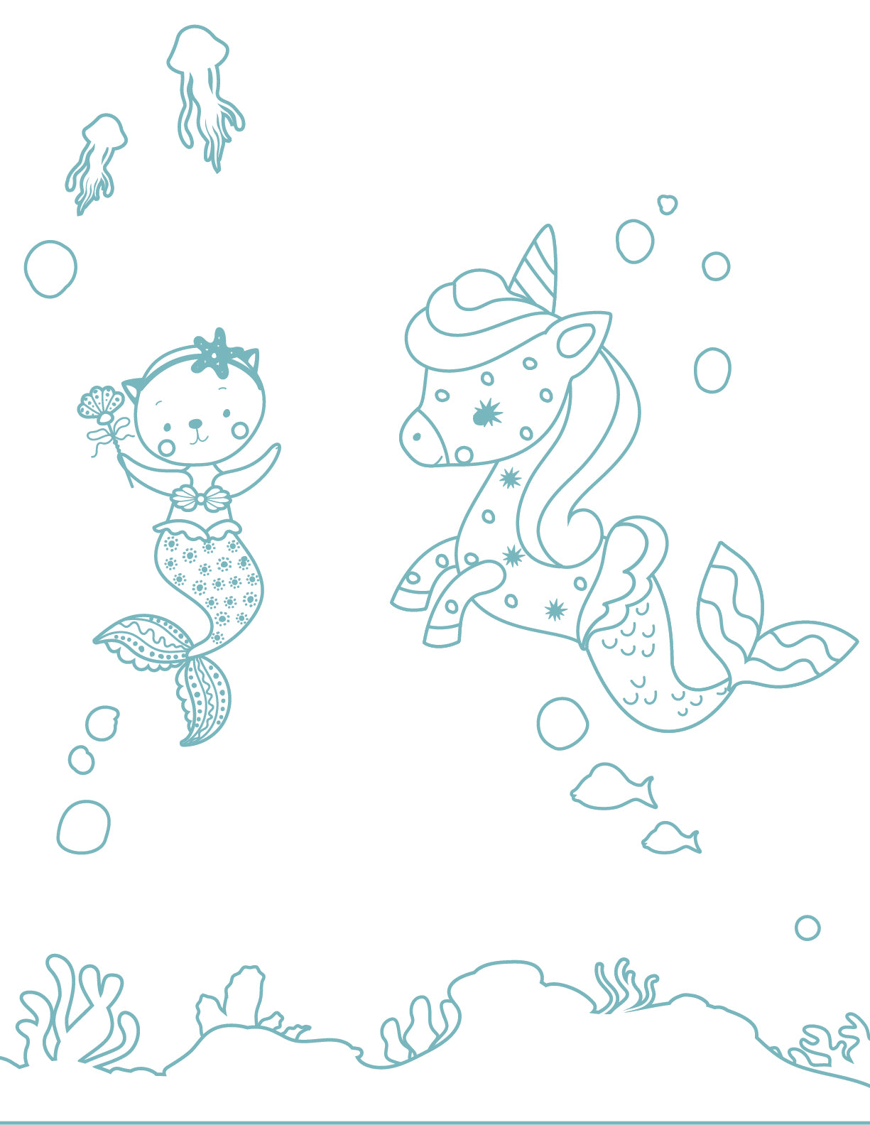 mermaid coloring 2