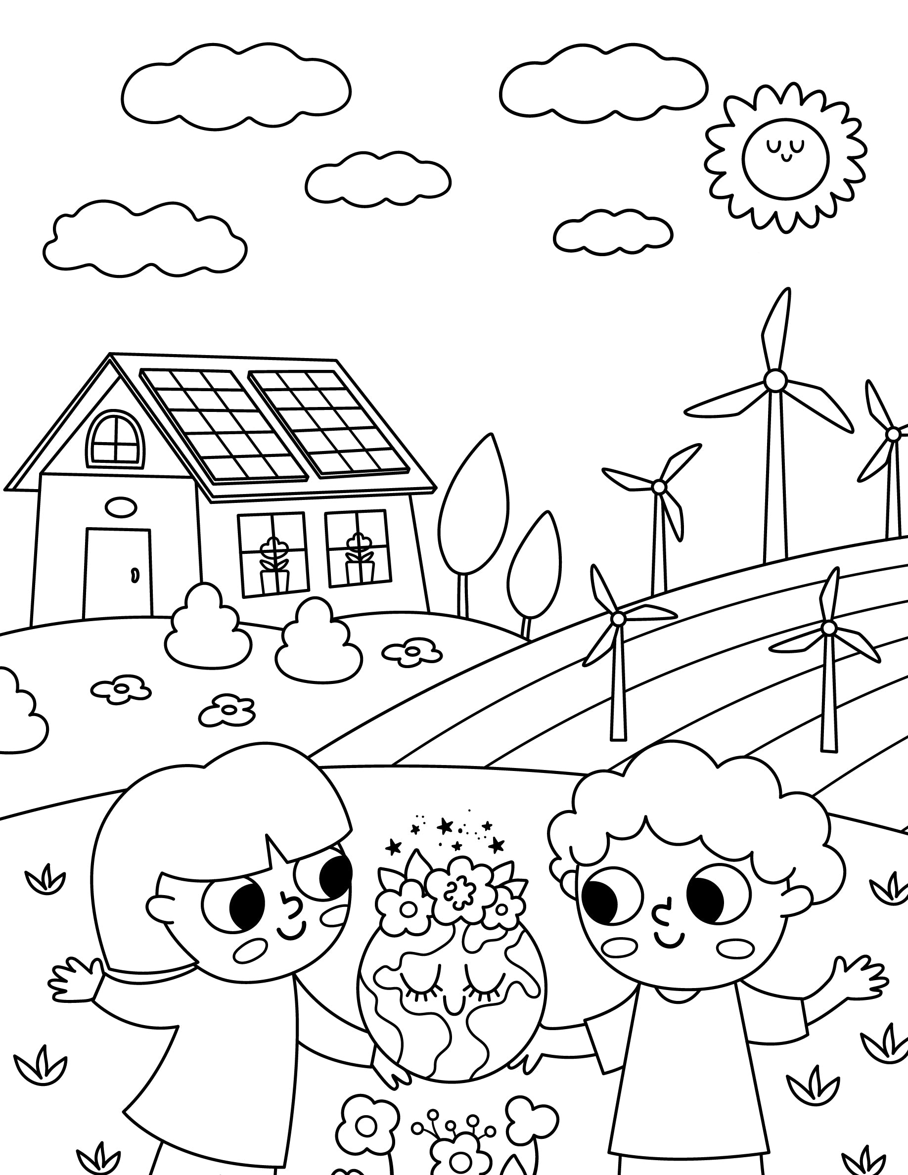 planet protector coloring page 1 