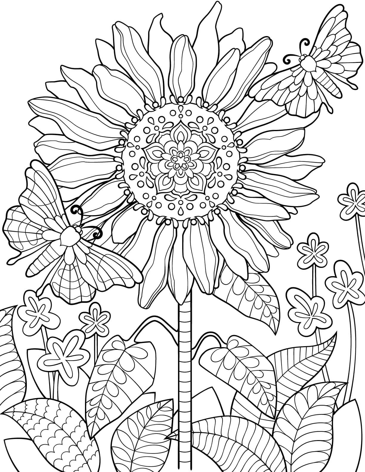 Spring coloring page 1