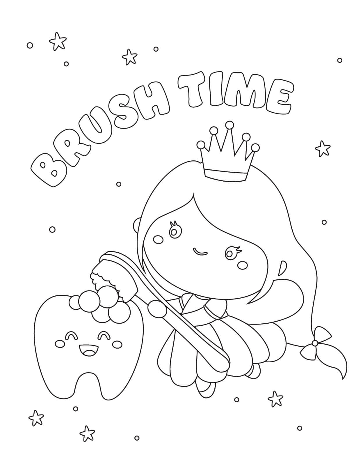 tooth fairy coloring page 2