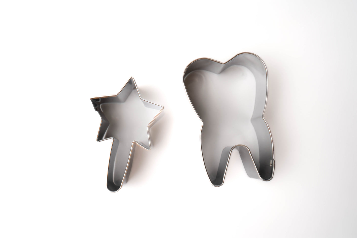 Metal wand and tooth cookie cutters