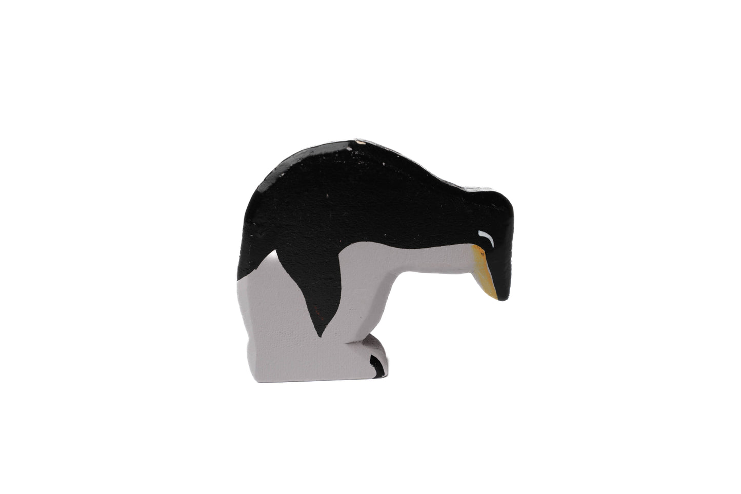 Wooden penguin character